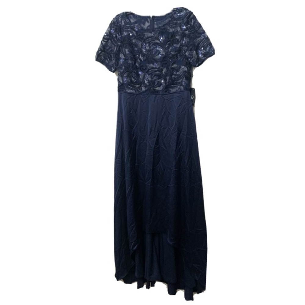 Adrianna Papell High-Low Beaded Soutache Maxi - Picture 6 of 12